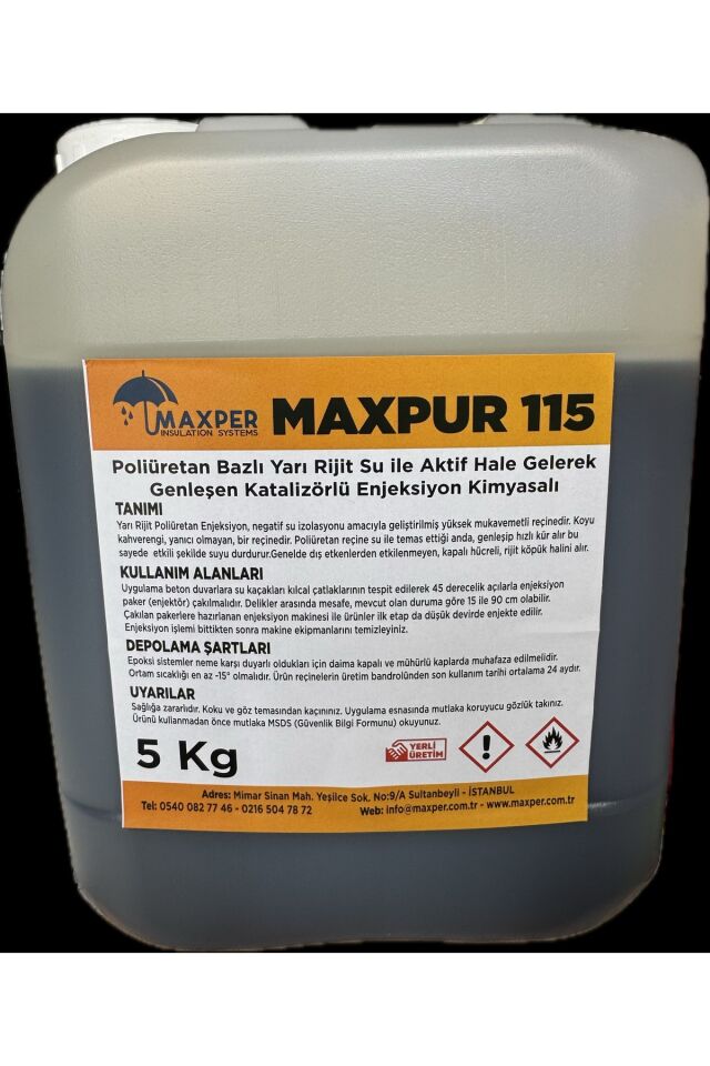 PUR 115 - POLİÜRETAN ENJEKSİYON REÇİNESİ 5 KG