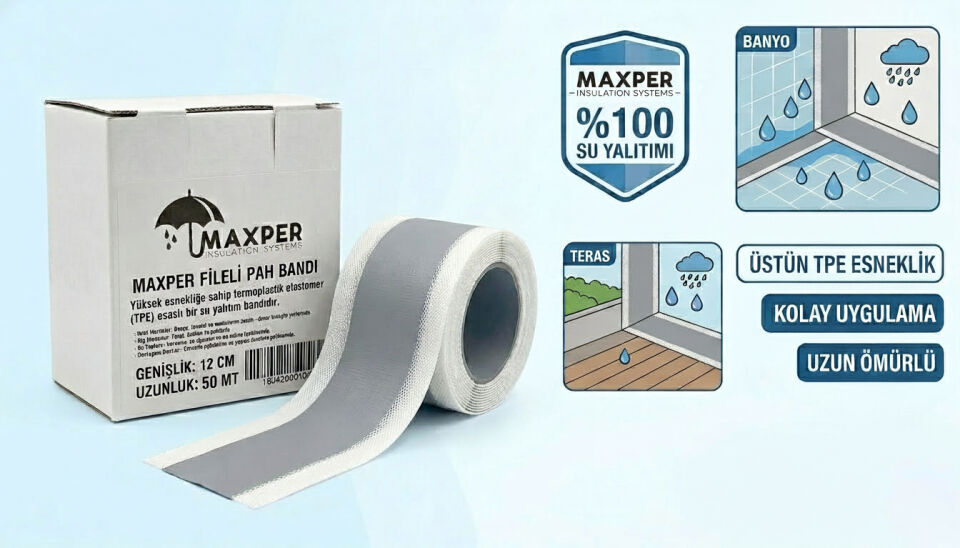 BAND 120 - TPE ESASLI FİLELİ PAH BANDI 12 CM x 50 MT